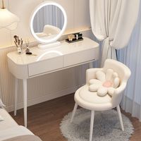 Table de maquillage pour chambre à coucher avec miroir et tiroir