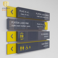 Plaque d'immatriculation de porte éclairée par Led électronique d'hôtel Numéro de chambre d'hôtel Lettres en métal 3D Panneaux de porte lumineux Panneau d'adresse