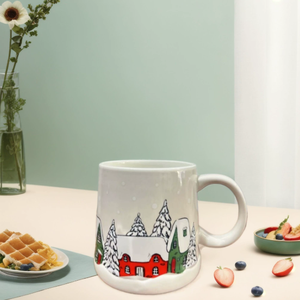 Nouvelle Tasse à Café en Céramique Haut de Gamme pour la Maison, Compatible Lave-Vaisselle, Motif Dessin Animé Créatif de Noël, Idéale pour Cadeaux d'Affaires, Mignonne Tasse à Eau pour le Petit-Déjeuner - Product Image 6