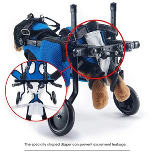 Fauteuil roulant <span class=keywords><strong>pour</strong></span> <span class=keywords><strong>chien</strong></span> <span class=keywords><strong>pour</strong></span> pattes arrière, <span class=keywords><strong>chariot</strong></span> réglable en alliage d'aluminium <span class=keywords><strong>pour</strong></span> animaux handicapés, aide à la mobilité <span class=keywords><strong>pour</strong></span> petits chiens de moins de 9 kg - Product Image 4