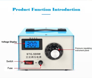 Reguladores de Voltaje Monofásicos <span class=keywords><strong>STG</strong></span> de 500W, de 0v a 300v, Transformador de Aislamiento, Estabilizadores Automáticos Ajustables - Product Image 5