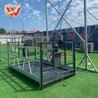 Plateforme élévatrice suspendue électrique individuelle WU Feng, conception industrielle, échafaudage ZLP pour travaux de nettoyage de bâtiments, acier Q235/aluminium