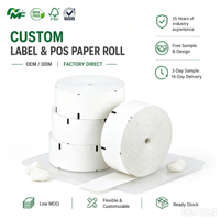 65gsm 80mm x 250mm papier thermique ATM papier thermique Rouleaux avec noyau en plastique 25/29mm taille personnalisée