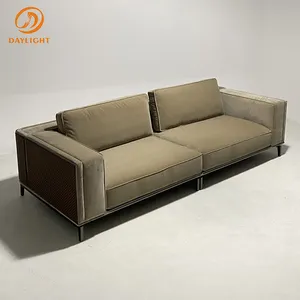 Роскошная качественная современная итальянская мебель, готовый к отправке, релаксация, бархатный набор прямоугольных диванов для гостиной