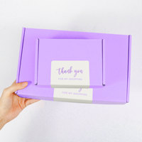 Boîtes d'Expédition Grandes Ondulées sur Mesure Fabrication d'Emballages Boîtes Postales en Carton Kraft Mauve pour Bijoux avec Logo Personnalisé