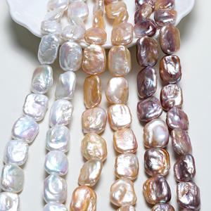 Collier en perles d'eau douce naturelles en gros, bloc de perles baroques de 11-12 mm, perles dispersées, fabrication artisanale, matériel de bricolage - Product Image 3