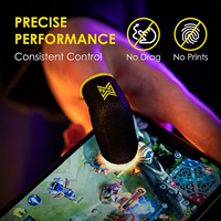 Manchettes de jeu mobiles haut de gamme, matériau en fibre de carbone conductrice de qualité supérieure, compatibles avec tous les appareils à écran tactile