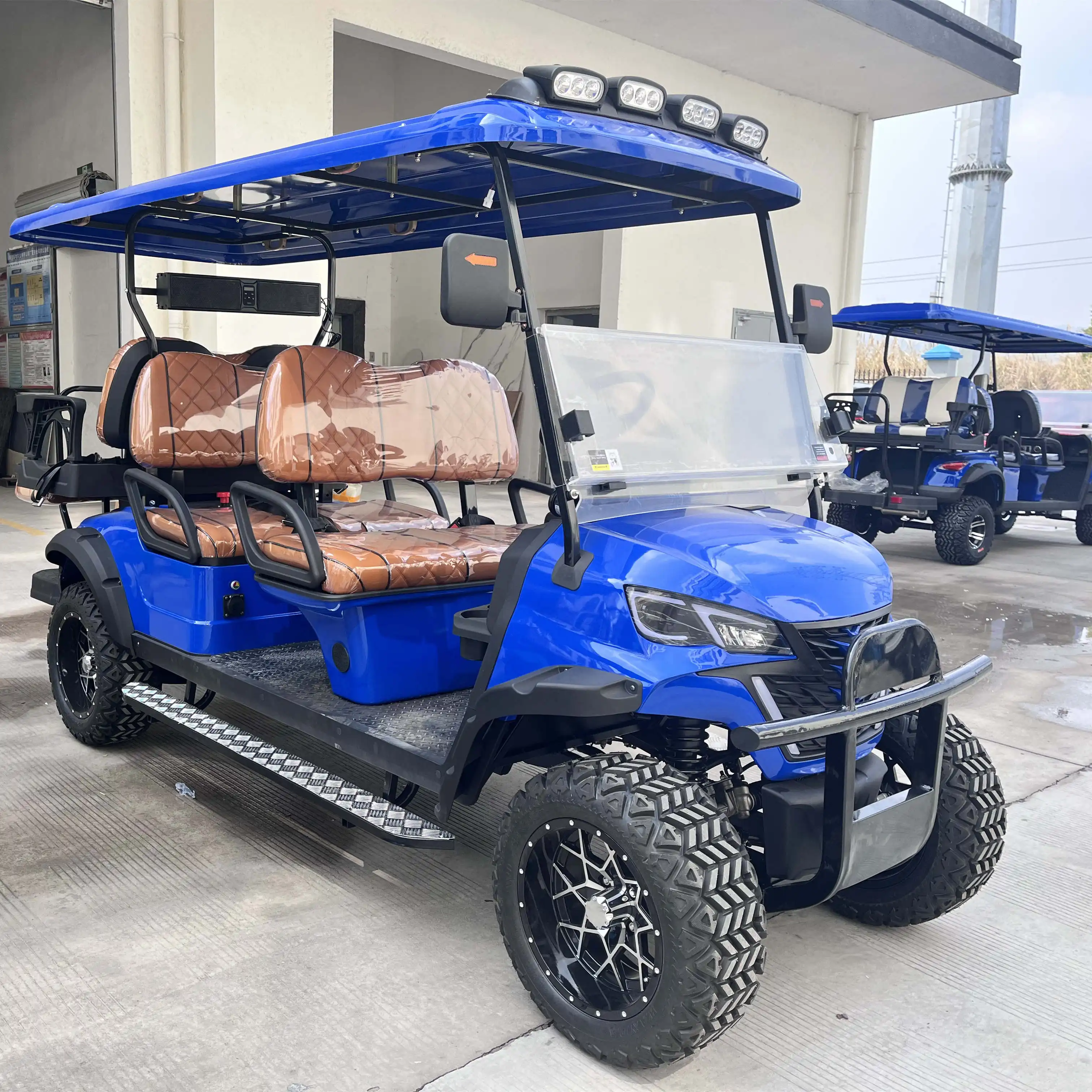 Carrello da caccia Buggy da Golf a benzina per pneumatici fuoristrada a 6 posti