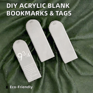 Inachevé 15*5CM clair acrylique bricolage étiquette éducatif en plastique blanc signets <span class=keywords><strong>cadeau</strong></span> promotionnel présent étiquettes signets Promotions - Product Image 5