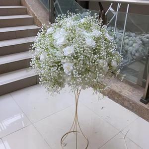 Grande boule de fleurs artificielles roses blanches de 60cm pour mariage centres de table pour décoration de mariage - Product Image 2