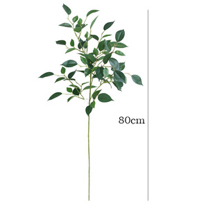 Plante artificielle de feuilles de banian Ruilisi dans un vase en verre pour la décoration intérieure, arrangement de verdure d'intérieur - Product Image 5
