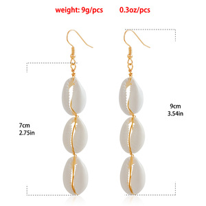 Accessories Summer Beach Vacation Style Natural White Shell <b>Earrings</b> High-End Feel Simple Trendy <b>Hooks</b> Ear Jewelry - Product Image 5