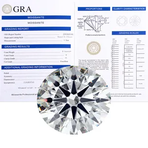 0.1CT-10CT Loose Moissanite D Color VVS1 Round Brilliant Cut Lab Diamond Gemstones For Ring Earring Pendant Jewelry Making