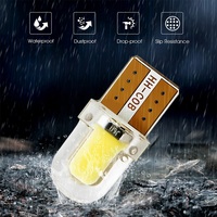Mini ampoule LED T10 COB en silicone cristal 194 168 192 W5W 12V DRL, lumière de position, lampe de lecture, bleu glace, rose, pour plaque d'immatriculation