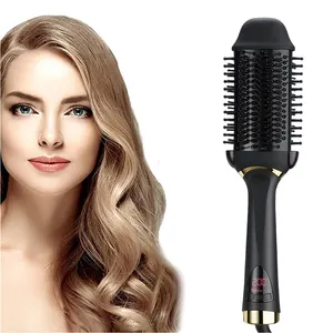 Electric 2 In 1 Hot Iron Comb Hair Curler Straightener Hair Curler And Straightener 360 Automatic Brush Blower