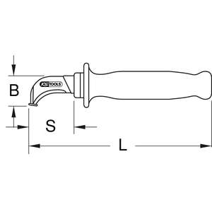 KS TOOLS Cuchillo de cable con aislamiento protector y hoja de gancho, 200mm - Product Image 2