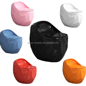 ห้องน้ำเซรามิกแบบหนึ่งชิ้นห้องน้ำซิปโฟนิกหลากสีห้องน้ำรูปไข่ WC สำหรับโรงแรม - Product Image 1