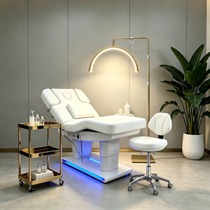 <span class=keywords><strong>Lit</strong></span> de Massage Chauffant de Luxe pour Spa, Chaise Médicale Vibrante pour Salon de Beauté, <span class=keywords><strong>Lit</strong></span> Électrique pour Soins du Visage et Cils, Table de Massage - Product Image 4