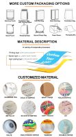 Sacs d'emballage en PVC personnalisés avec fermeture éclair, roses brillants, résistants à l'humidité, pour élastiques à cheveux et bijoux, mini-sacs refermables