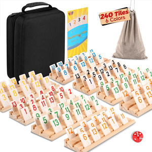 <span class=keywords><strong>Jeu</strong></span> de <span class=keywords><strong>Rami</strong></span> de Luxe – 162 Tuiles Numérotées – <span class=keywords><strong>Jeu</strong></span> de Société Portable pour Adultes et Enfants – Idéal pour les Voyages et les Fêtes - Product Image 6
