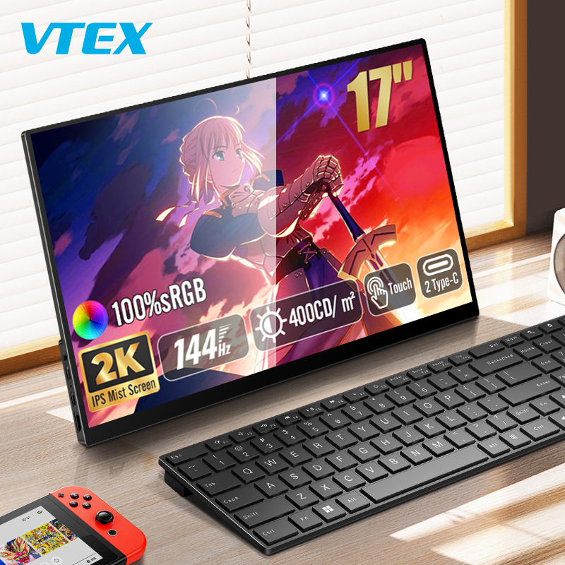 Factory Wholesale <strong>17</strong> <strong>Inch</strong> Portable Screen <strong>Laptop</strong> Lcd Type-C Ips Full Hd Portable Monitor