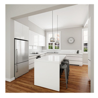 Armoire de cuisine chinoise de haute qualité au design moderne avec tiroirs à fermeture douce, écologique et résistante à l'eau
