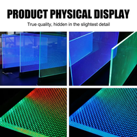 Panneau de guidage lumineux en acrylique LED RVB arc-en-ciel, feuille rétroéclairée à bord lumineux haute transparence, taille personnalisée pour bar, KTV, scène, club, hôtel