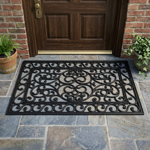 Alfombra Rectangular para Escaleras Indus, Fabricada a Máquina, Diseño Floral, Antideslizante, Lavable, Duradera, Ecológica, para Interiores y Exteriores, 2 kg - Product Image 3