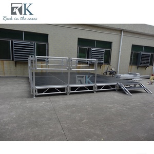 Plateforme de scène modulaire réglable en alliage d'aluminium avec barres de soutien antidérapantes - Product Image 4