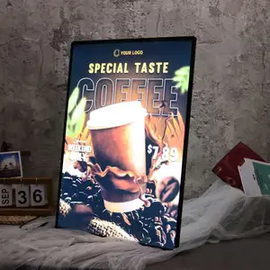 LED Light Box For Restaurant Outdoor Indoor Advertising Super Slim Light Box Advertising Light Box