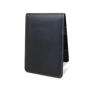 High Quality Full Grain Crazy Horse Leather Golf Scorecard Holder Open Closure RFID Feature Vintage Style Polyester Lining - Product Image 1