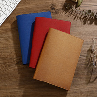 Carnet de notes A5 DABENYING SYHY-03 en similicuir à feuilles mobiles, avec couverture amovible, pour réunions, reliure à agrafes et colle
