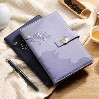 Carnet en cuir PU, logo rétro en relief, couverture personnalisable, cadeau d'affaires, réunion de bureau, journal personnel, carnet de notes