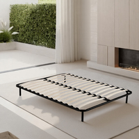 Base de lit plateforme extensible en cuivre et bois de manguier, support de matelas durable et écologique, vente en gros directe usine