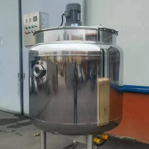 Réservoir de mélange en acier inoxydable sur mesure |   Cuve à double enveloppe chauffée électriquement ou à la vapeur avec homogénéisateur à cisaillement élevé et agitateur à grattoir - Product Image 1