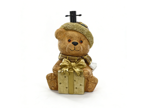 Orsetto in Stile Vintage con Cappello da Babbo <span class=keywords><strong>Natale</strong></span> per Decorazione Natalizia, Addobbo per Albero <span class=keywords><strong>di</strong></span> <span class=keywords><strong>Natale</strong></span>, Accento per Comodino o Cameretta - Product Image 5
