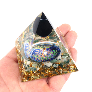 Natural Crystal Chips Orgone <b>Tree</b> of Life Pattern Obsidian Energy Orgonite for Home <b>Decor</b> - Product Image 1