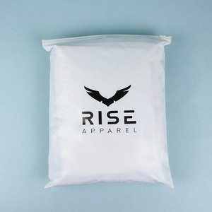 PLA hoàn toàn phân hủy sinh học Túi tinh bột ngô mờ dây kéo nhựa túi bao bì màu trắng - Product Image 3