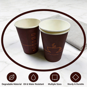 Wellons Hot Selling High Quality Custom Printed Food Grade Biodegradable <b>Disposable</b> 8oz Takeout Coffee <b>Cups</b> - Product Image 2