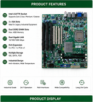 Carte mère industrielle ATX DFI EL620-C LGA775 G41 avec 3 emplacements ISA, double LAN Gigabit, 8 ports COM, compatible XP Win2000, d'occasion