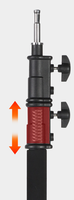 Trépied Robuste Noir Type C en Acier Inoxydable de 3.3m (3300mm) Support Lumière Flash Stroboscope pour Studio Caméra Téléphone Vidéo