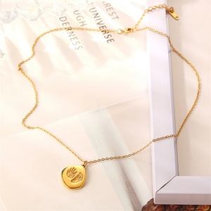 Creative Stainless Steel Children Jewelry Gold Plated <b>Memorial</b> Necklace - Product Image 4