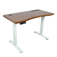 Cadre de bureau debout télescopique électrique à double moteur, réglable en hauteur sur 2 niveaux, en métal blanc moderne, pour bureau à domicile