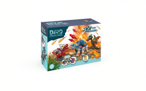 Jouet robot dinosaure Dik9 avec effets lumineux et sonores pour enfants de 8 à 13 ans, jouet robot électronique en plastique télécommandé - Product Image 1