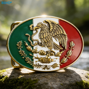 <span class=keywords><strong>Boucle</strong></span> <span class=keywords><strong>de</strong></span> ceinture ovale tendance style Mexique Cowboy personnalisée pour femmes, accessoires <span class=keywords><strong>de</strong></span> ceinture en métal pour hommes, art populaire, alliage <span class=keywords><strong>de</strong></span> zinc - Product Image 1