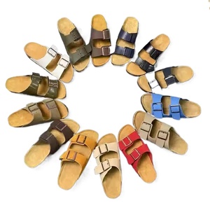 Pantuflas Birkenstock de Piel Auténtica para Hombre, Pantuflas Casuales de Piel, Chanclas - Product Image 1