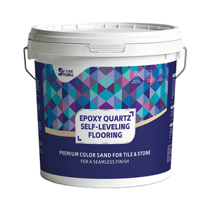 Revêtement liquide époxy à l'aspect marbre, sable coloré, imperméable, résistant à l'usure, peinture pour sols pour la décoration d'espaces commerciaux - Product Image 2