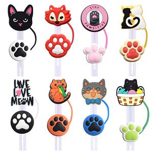 ฝาครอบหลอดแก้ว 8 มม. ลายการ์ตูนแมว ป้องกันฝุ่น สำหรับเครื่องดื่มชา sữa ขายดี - Product Image 1