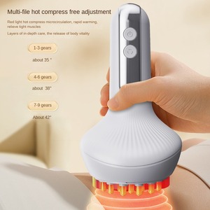Appareil de <span class=keywords><strong>massage</strong></span> multifonctionnel électrique pour le corps entier : brosse de <span class=keywords><strong>massage</strong></span> des méridiens, ventouses chauffantes et grattoir chauffant pour l'amincissement de l'abdomen et de la taille - Product Image 4