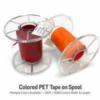 Cinta de Película PET con Adhesivo, Colorida, de Mylar, para Envolver Cables de Bajo Voltaje, Cinta Aislante para Cables de Datos USB